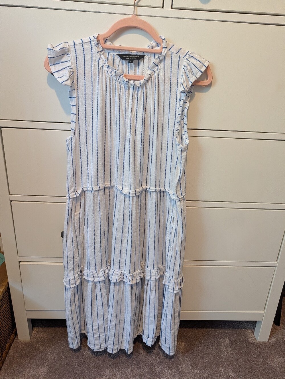Velvet Heart Sleeveless Striped Dress